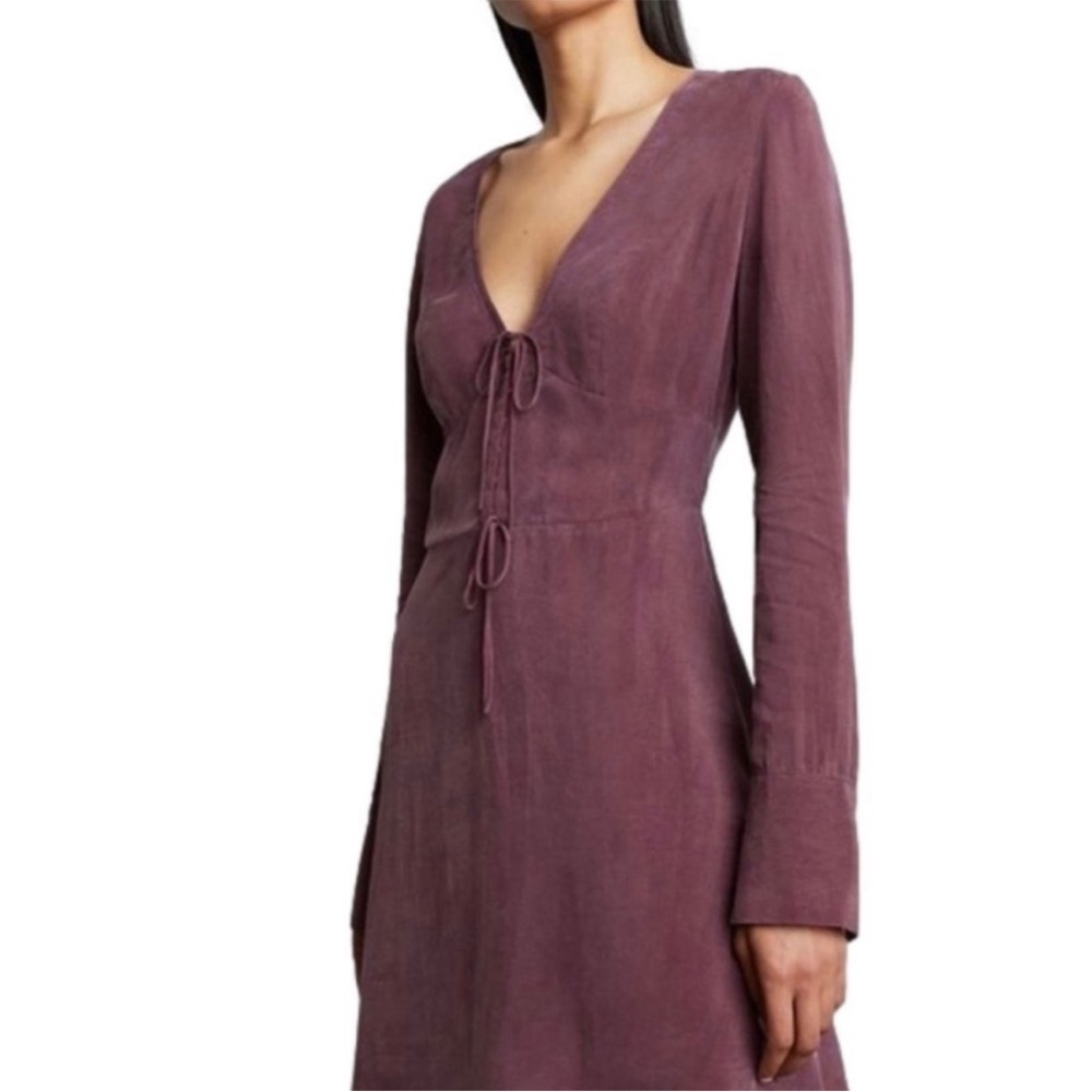 Juliet Tie-Front Dress Mahogany Who What Wear